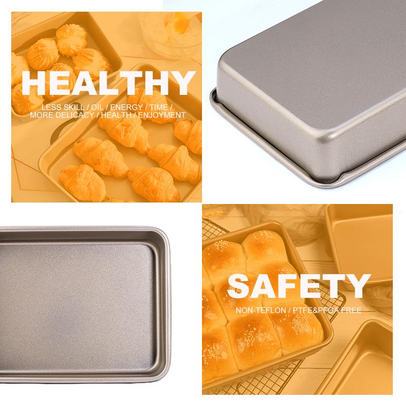 Baking Pan Cookies Sheet Rectangular Pan Jelly Roll Non stick Carbon Steel Cake Roll Metal Bakeware Biscuit Bread Loaf Pans