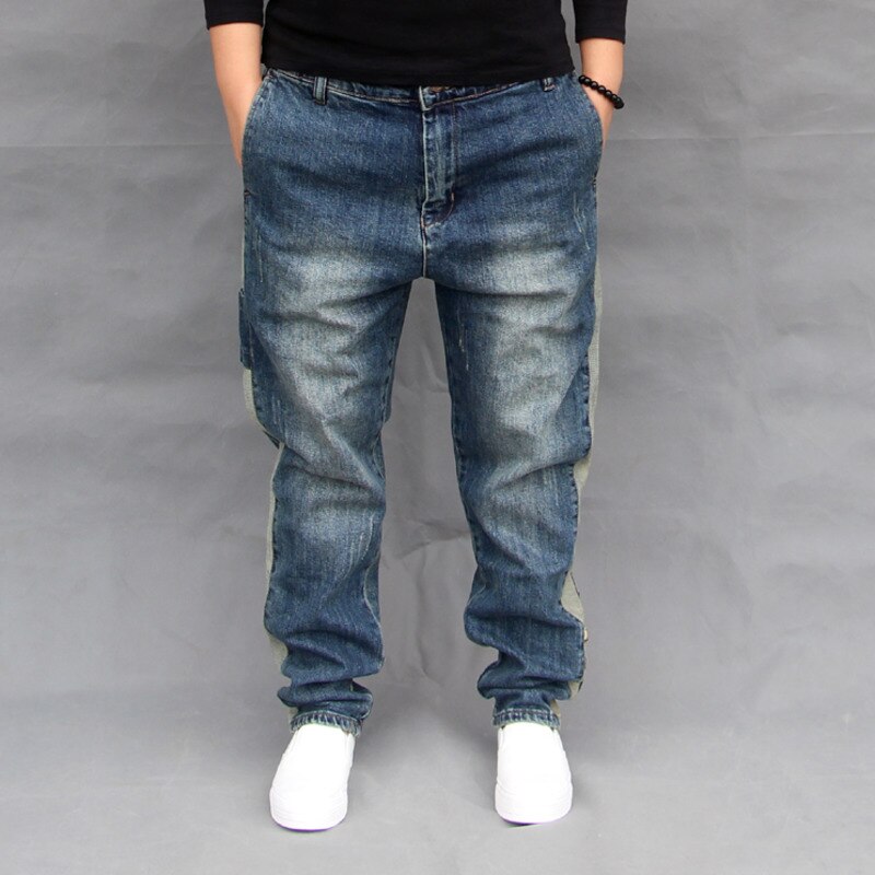 Trendy plus size 42 herre baggy skateboard denim bukser mandlige streetwear dans harem jean bukser store skridt joggers fsh 18: 38
