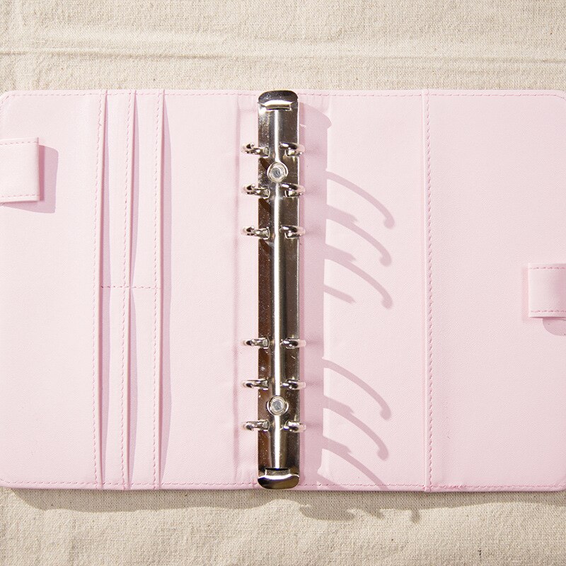 Cute A5/A6 Leather Notebook Cover Loose Leaf Refill Spiral Binder Kawaii Stationary Papelaria Planner Diary Replacement Cover