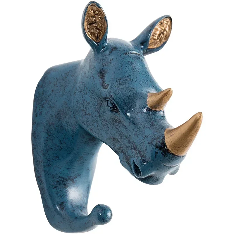 Muur Gemonteerde Haken Dierenkop Rek Kappen Muur Hanger Paard Giraf Elanden Olifant Haken Decoratief Decor Badkamer Accessoires