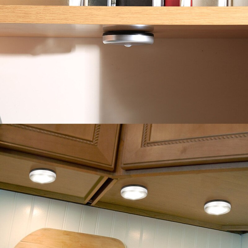 6 LED Motion Sensor Lights PIR Wireless Night Light Battery Hallway Cabinet Stair Lamp 3M Sticker Smart Home Control