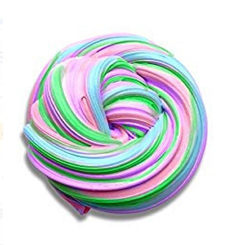 17 Color Slime Toys Fluffy Slime Supplies Toys 60ml Fluffy Foam Putty Stress Relief Magic MultiColor Slime Sludge Cotton Mud Toy: violet