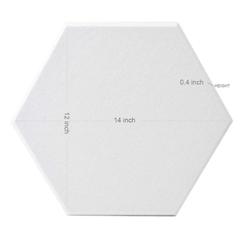 12 Pack Hexagon Acoustic Panels Beveled Edge Sound Proof Foam Panels,Sound Proofing Padding for Wall Decor,Studio&amp;Office