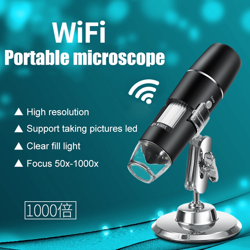 1000X Wifi Microscoop Digitale Usb Microscoop Vergrootglas Camera Voor Android Ios Iphone Ipad Elektronische Stereo Usb Endoscoop Camera