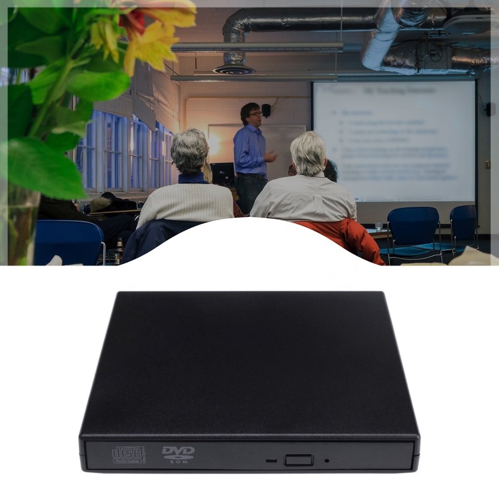 USB 2.0 DVD-ROM Burner Drive CD RW CD-ROM Player External DVD Optical Drive Recorder Portable For Mac Laptop Desktop Computer PC