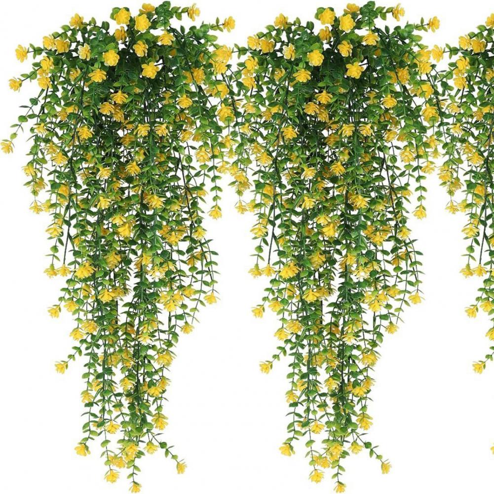 Hängende künstliche Blumenrebe, künstliche Hängeblumen, realistische künstliche Eukalyptus-Blumengirlande für Zuhause, Hochzeit, für Höhle Innenbereich
