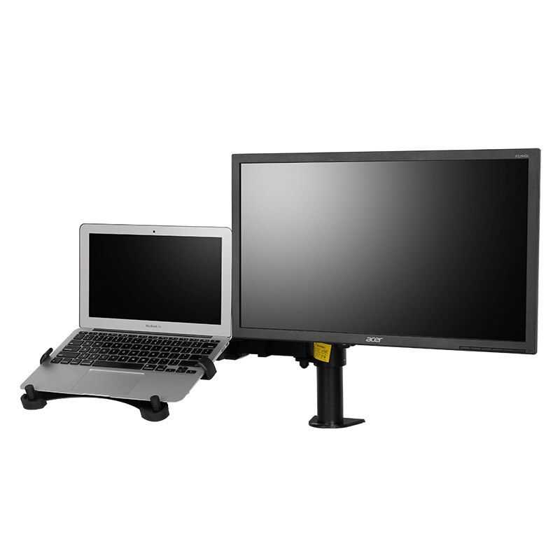 Desktop Freely Standing Laptop Mount & Monitor Mount LCD Arm Desk Stand Fit for 10"-30" Monitor 10"-17" Laptop Max Support 10KG