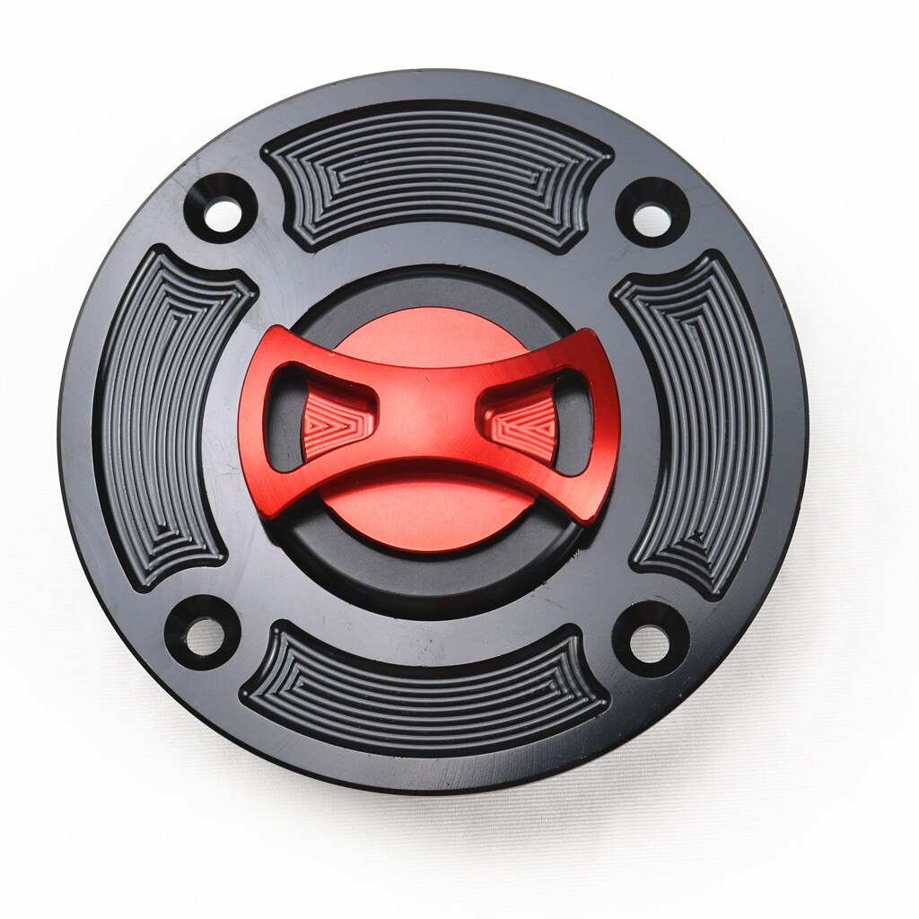 CNC Bow-tie Gas Fuel Tank Cap Cover For Suzuki GSXR 600 1300 TL1000 GS500 SV650: Red