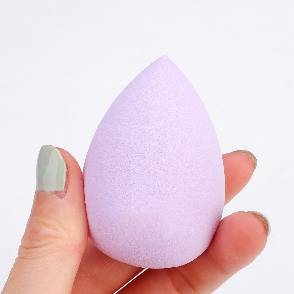 1pc Gradient Peach Makeup Sponge Foundation Cosmetic Puff Powder Smooth Beauty Marbling Blender Water Shape Tool: Light Purple