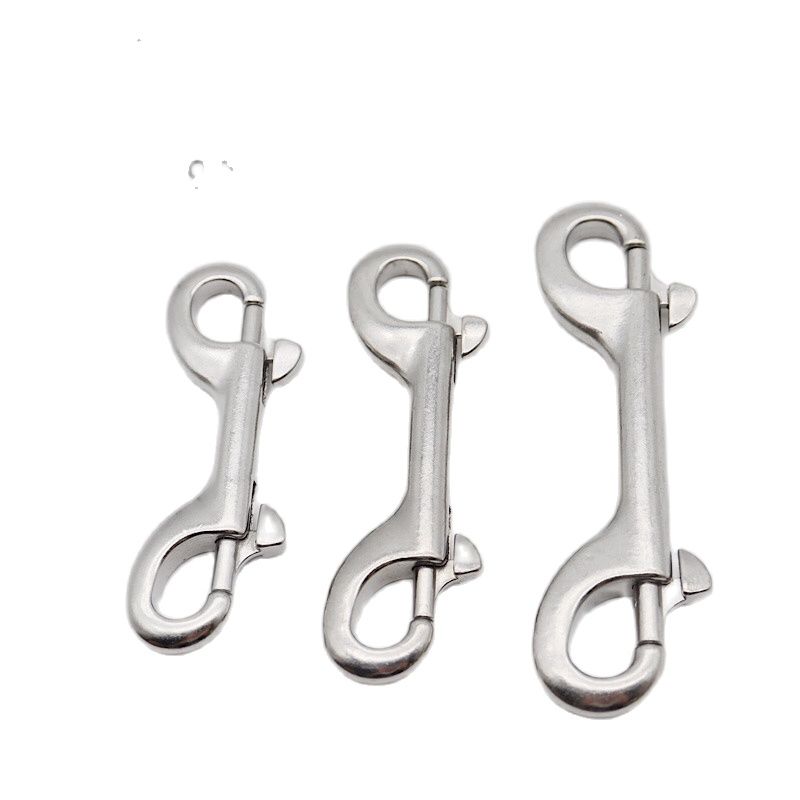 Dive Durable Stainless Steel Double Ended Clip Hook Bolt Snap Scuba Diving Buckle Diving Kayak Paddle Leash Accessories