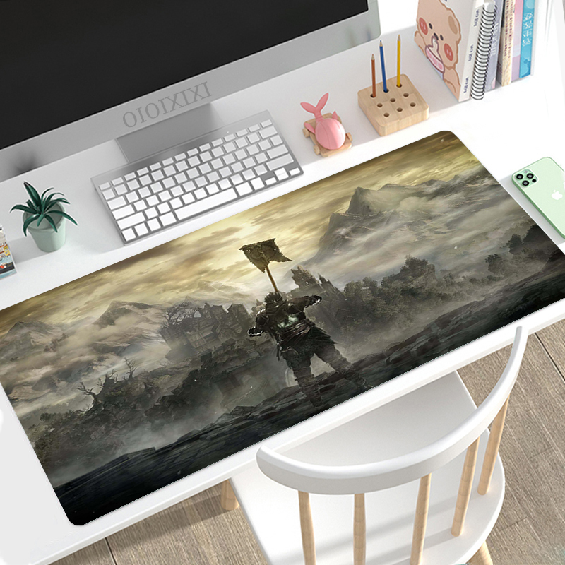 Dark Souls Mouse Pad Gamer XL Computer Custom HD Mousepad XXL Desk Mats Carpet Office Soft Mice Pad Desktop Mouse Pad: 30x24 cm / Navy Blue