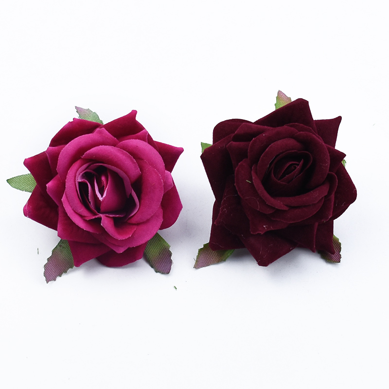 100 pièces pas cher roses mariage fleurs décoratives mur décoration de la maison accessoires fleurs artificielles un capuchon boîte
