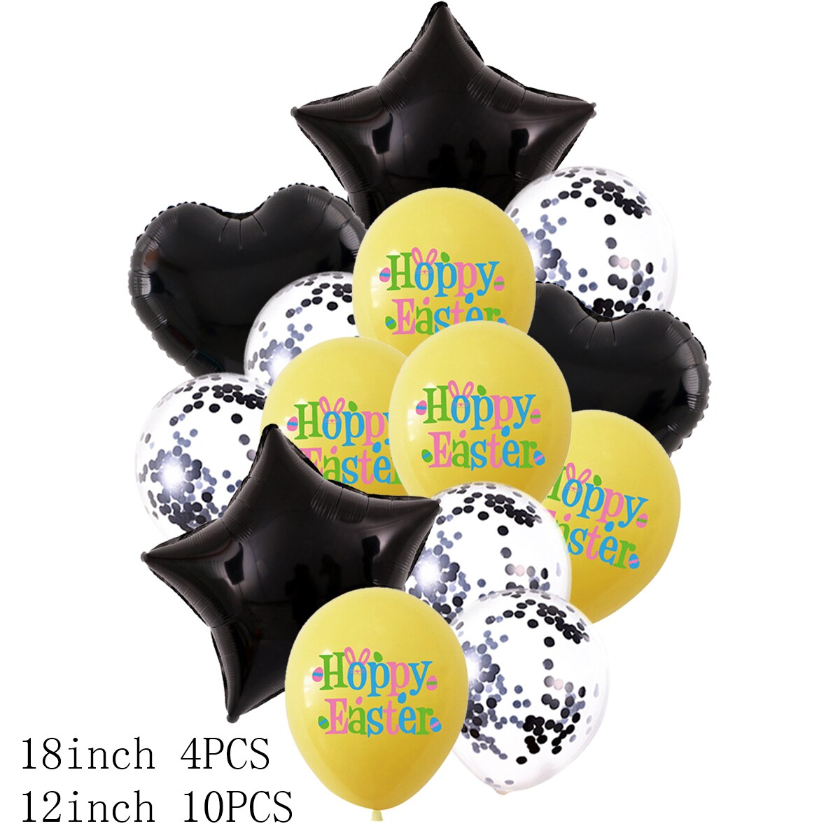 Animal Gold Balloon The rabbit Birthday Easter egg Party Game Decorations Children's day Foil Balloons Kid Boy Baby Shower: 14PC2