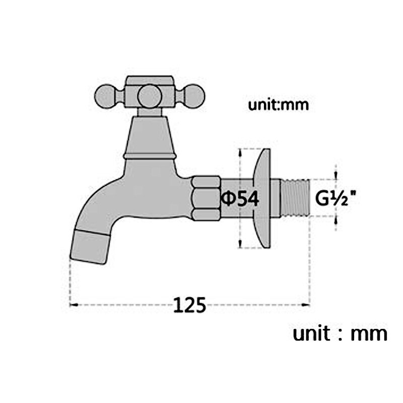 Black Washing Machine Tap Antique Brass Wall Mounted Single Cold Water Bibcock Kitchen Bathroom Basin Faucet Outdoor Garden Taps