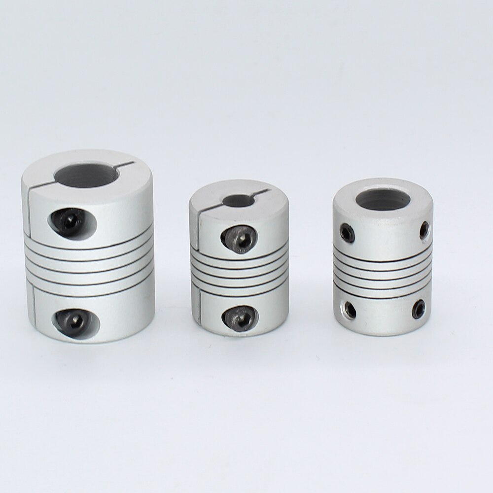 LONGWE D25L30 Keyed Aluminum Motor Shaft Coupler Spiral Coupling for Encoder