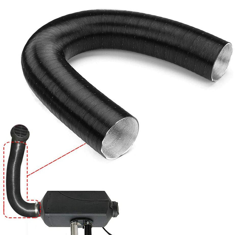 2 Stuks 60 Mm Aluminiumfolie Heater Slang Voorverwarmer Slang Voor 2000W Air Heater Outlet Auto Luchtkanaal Afvoer slang