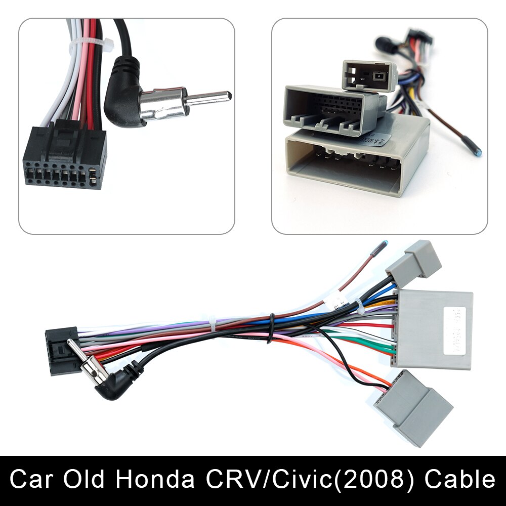 2 Din Car Android Radio Cable Universal Power Connector: Honda old CRV