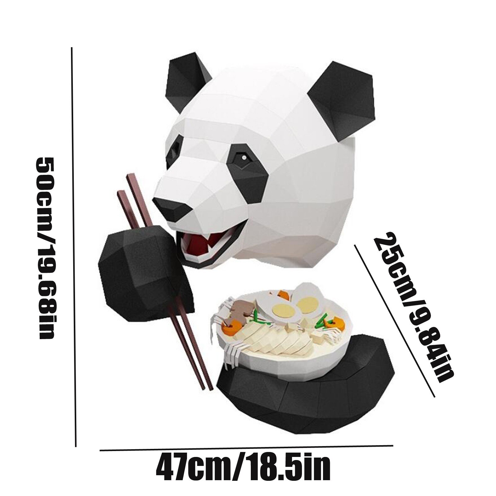 3d Paper Model Handmade Panda Diy Wall Papercraft Home Decor Wall Decoration Manual Puzzles Educational Diy Kids Toys#g30: Default Title