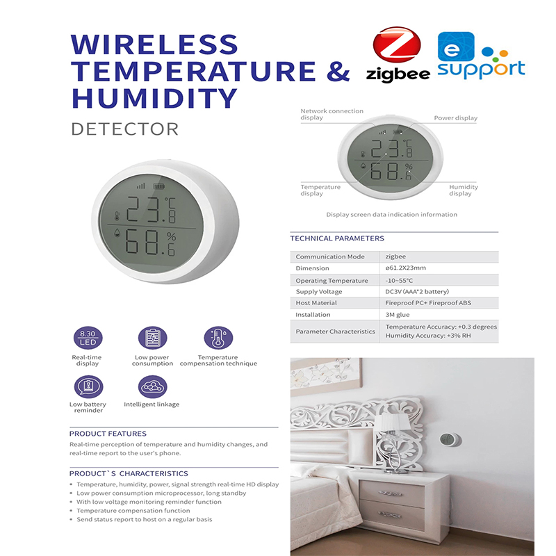 EWelink Smart Home EWelink Temperature And Humidity Sensor Zigbee Temperature And Humidity Detector Mobbile Phone Monitoring