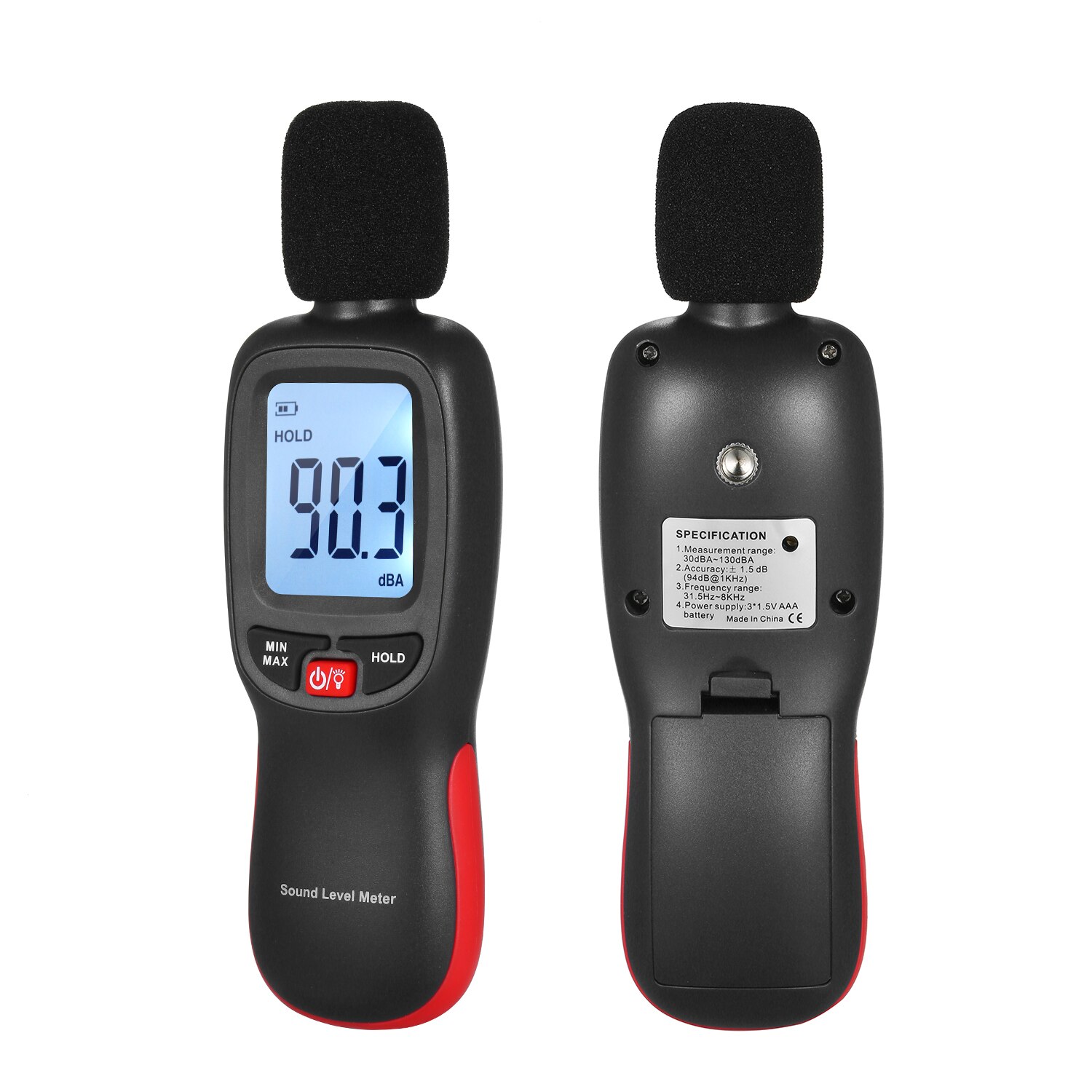 30-130dB Noise Volume Measuring Instrument Decibel Monitoring Tester Mini LCD Digital Noisemeter Sound Level Meter
