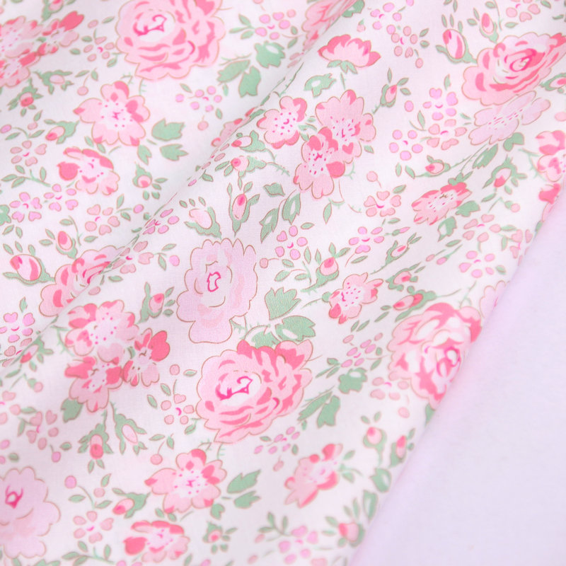 felicite pink color small flowers print liberty fabric floral London Liberty tana lawn cotton custom fabric for DIY handmade