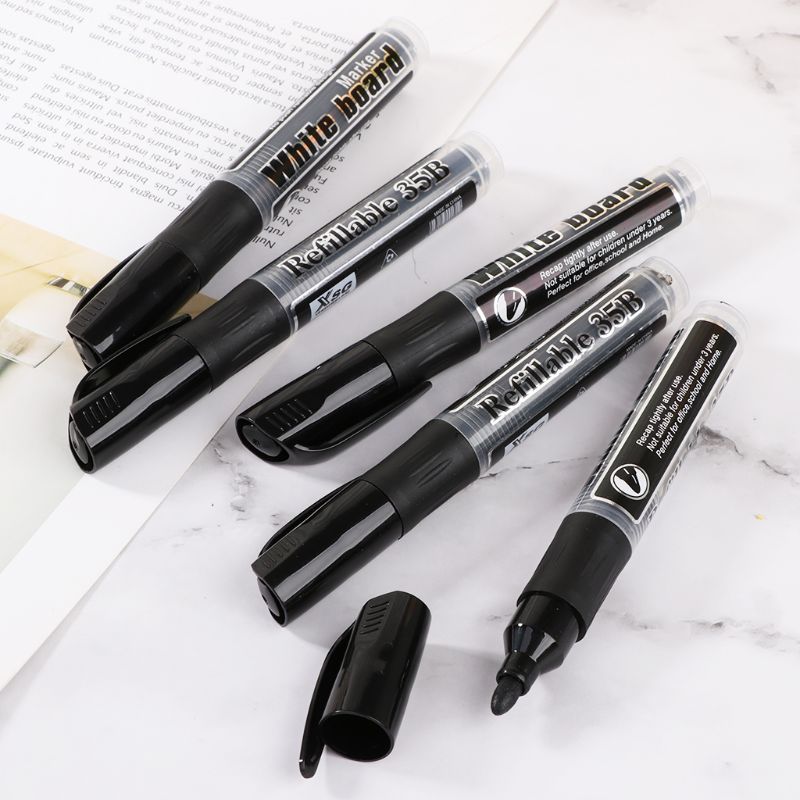 Erasable Whiteboard Marker Pen Dry-Erase Sign Ink Refillable Office School Supplies Student