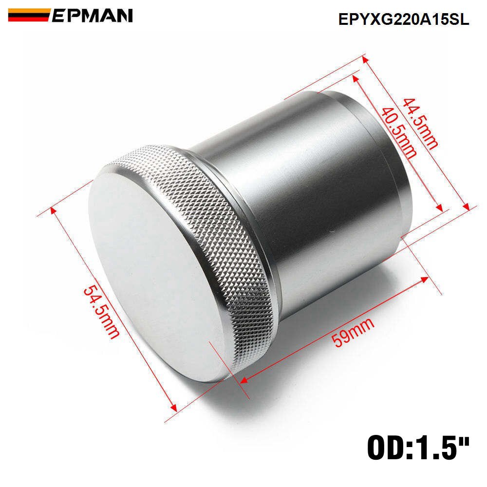 EPMAN Billet Aluminium Weld On Filler Neck + Cap 2"/1.5" Weld On Fuel Water Overflow Tank Splash Bowl, Fuel Tank Etc. EPYXG220: OD 1.5 inch Silver