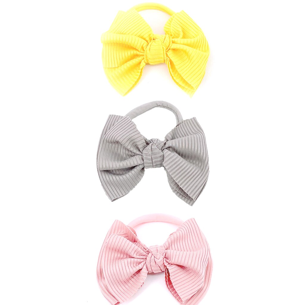 3 Stks/set Baby Haar Strikken Nylon Hoofdband Voor Meisjes Schattige Kinderen Zachte Elastische Nylon Haarband Kinderen Haar Accessoires Kids hoofddeksels: 5