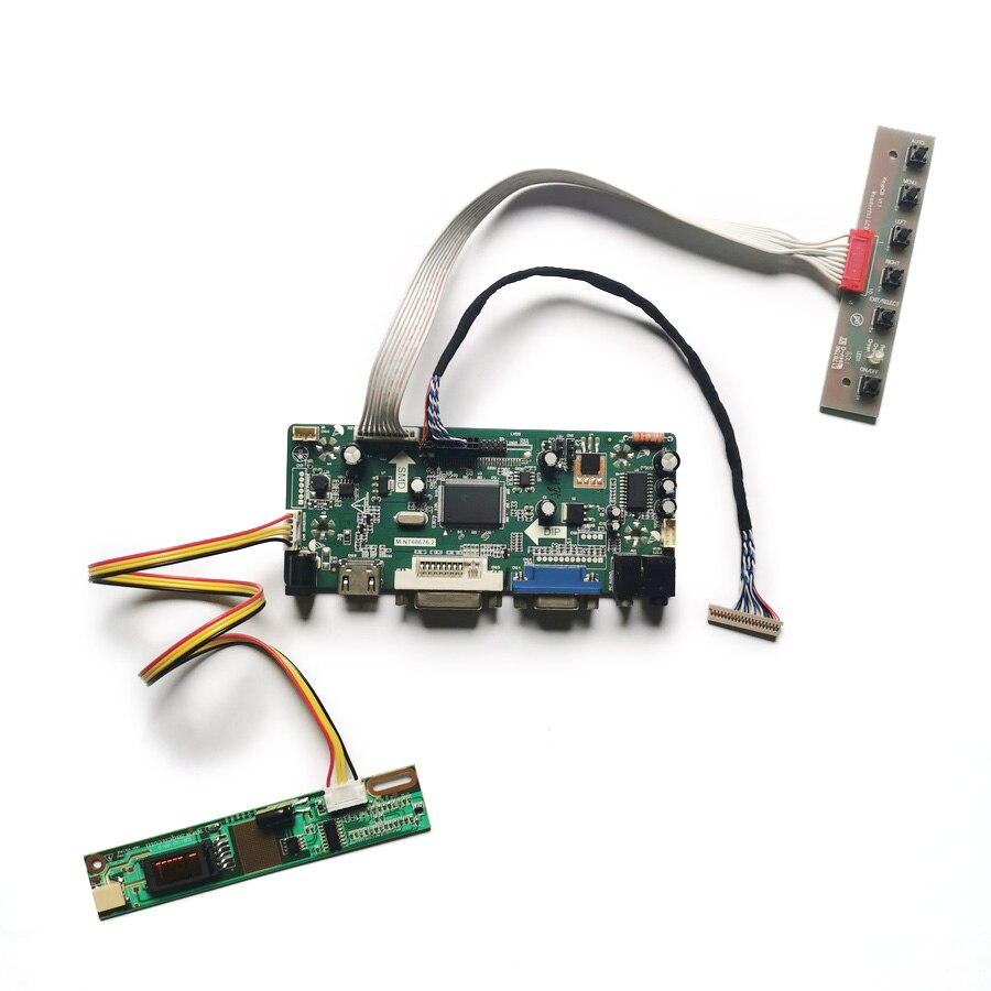 Lvds 20-Pin 1024*768 Screen 1Ccfl M.NT68676 Display Controller Board Diy Kit Voor LP141XA/LP141XB/LP141X10/LP141X11 Vga + Dvi