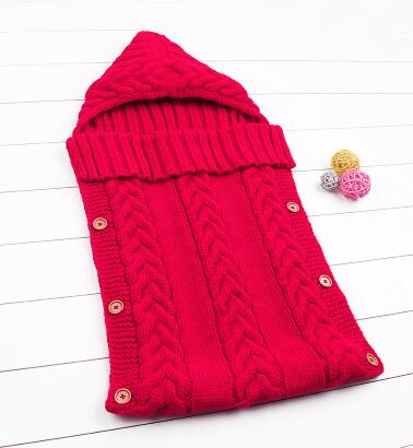 Baby soveposer vinter varm spædbarn fleece svøb tæpper 0-6m nyfødte klapvogn sengetøj indhyller børn sovesæk: 82 w 261 rød
