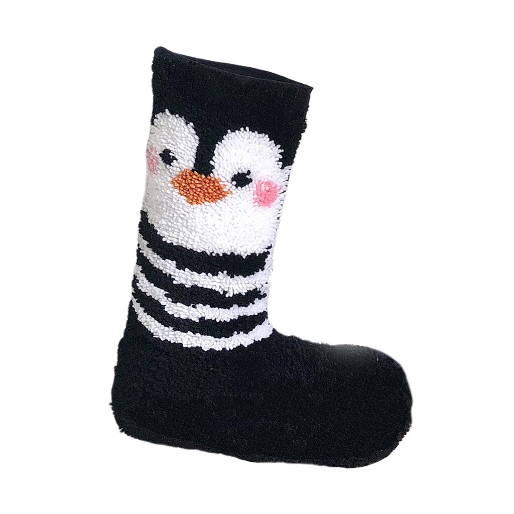 Latch Hook Kits Christmas Sock Rug Carpet Making: Penguin