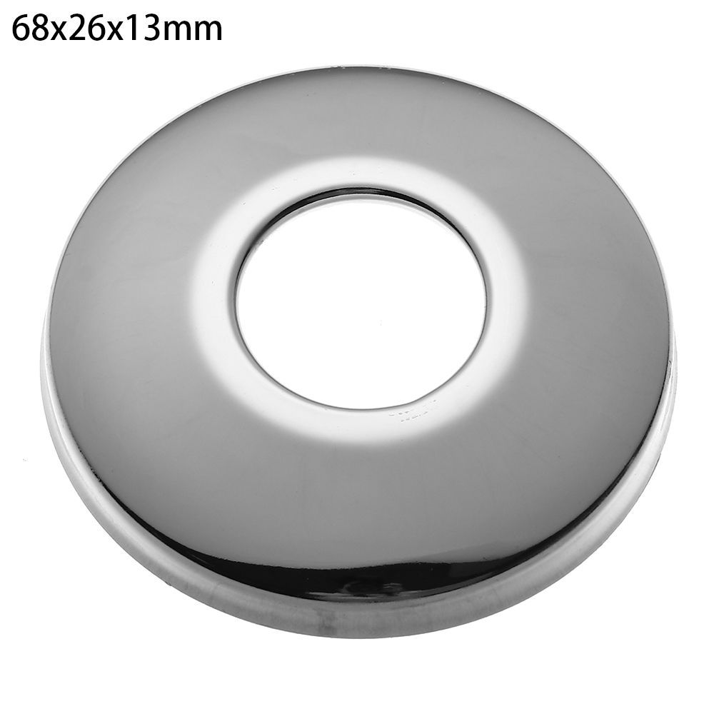 1PC Stainless Steel Shower Faucet Decorative Cover Chrome Finish Water Pipe Wall Covers Flange Cover Kitchen Bathroom Accessory: 68x26x13mm