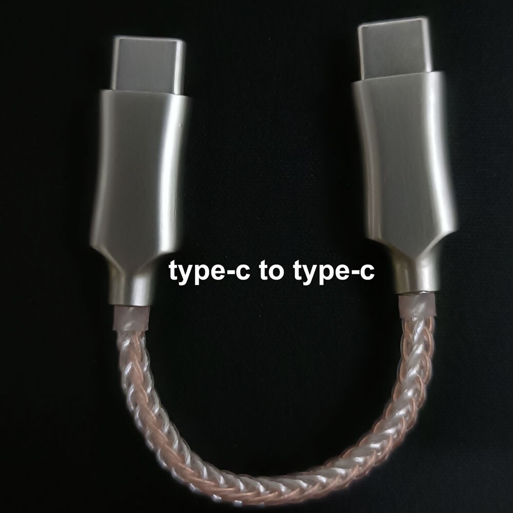 Câble Lightning vers type-c DAC OTG, 8 cœurs, en cuivre monocristallin, Micro USB pour iPhone 12 Pro Max 11 X Android,: B TC-TC