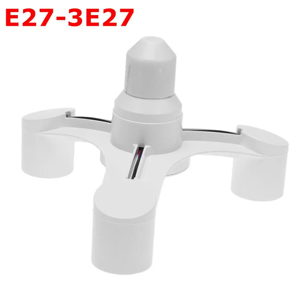 E27 led-sokkelpæresokkel  e27 -sokkel  e27 to- pæresokkeladapter for 2/3/4/5/6 -pære, splitterkonverter, skrue-induksjonslampeholder: Gull