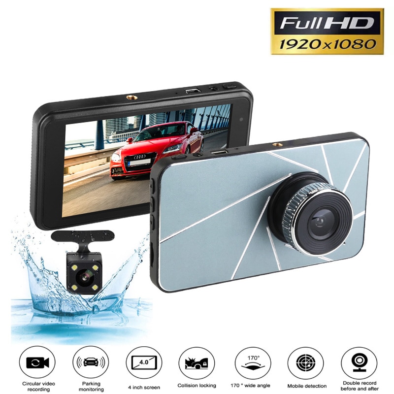 4K Dash Cam 4 inch Full HD 1920x1080P Auto Camera DVR Dual Lens Nachtzicht 24H Parking Monitor Dashcam g-sensor auto dvr camera
