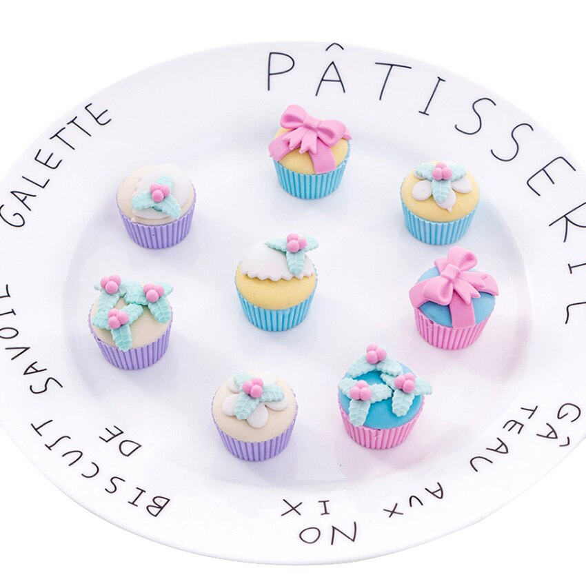 4pcs/pack Cute Fancy Dessert Cake Eraser Set Kawaii Stationery School Office Supplies kawaii Borracha Escolar