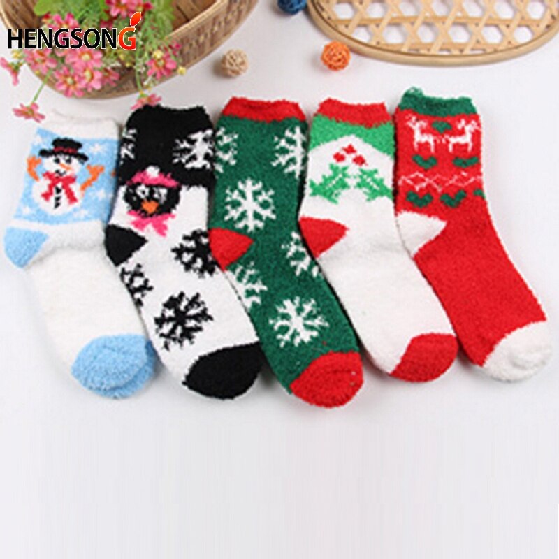 1 Pair Warm Soft Women Socks Winter Spring Christmas Woolen Socks Running Tennis Yoga Sports Socks For Girls Ladies DP968188