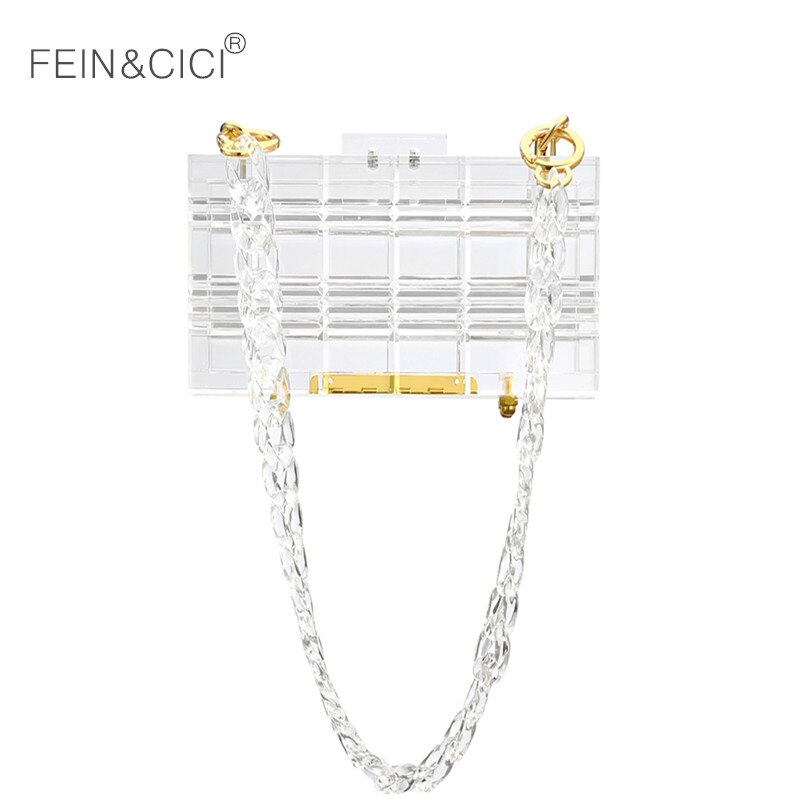 Helder acryl clutch Purse vrouwen transparante plastic box zak Dubai meisje vintage luxe avond wedding party handtas zomer tas