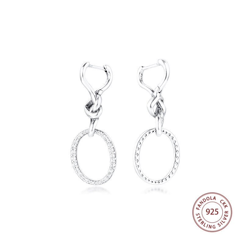 2020 New 925 Sterling Silver Annodato Del Cuore Ciondola Gli Orecchini Per Le Donne di Nozze Orecchini Gioelleria Raffinata E Alla Moda Pendientes Mujer All'ingrosso