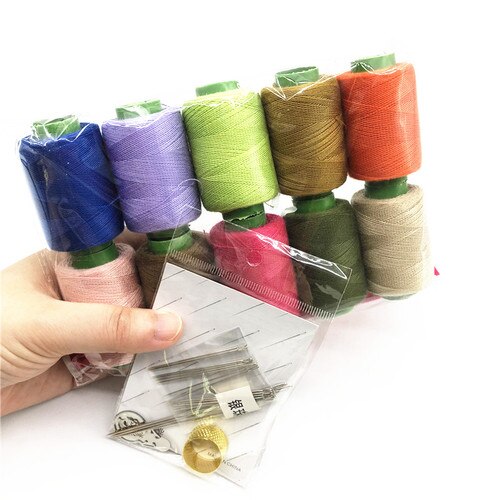 10 Pcs filo per cucire bianco e nero strumenti per cucire forniture per trapuntatura filo di poliestere per macchina da cucire cucitura a mano: Avorio