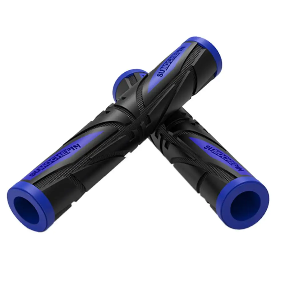 1Pair Motorcycle Handgrip Environmental rubber Motorbike Brake Clutch Lever Cover Handlebar Grips Motorcycle Handgrip Guard: Blue