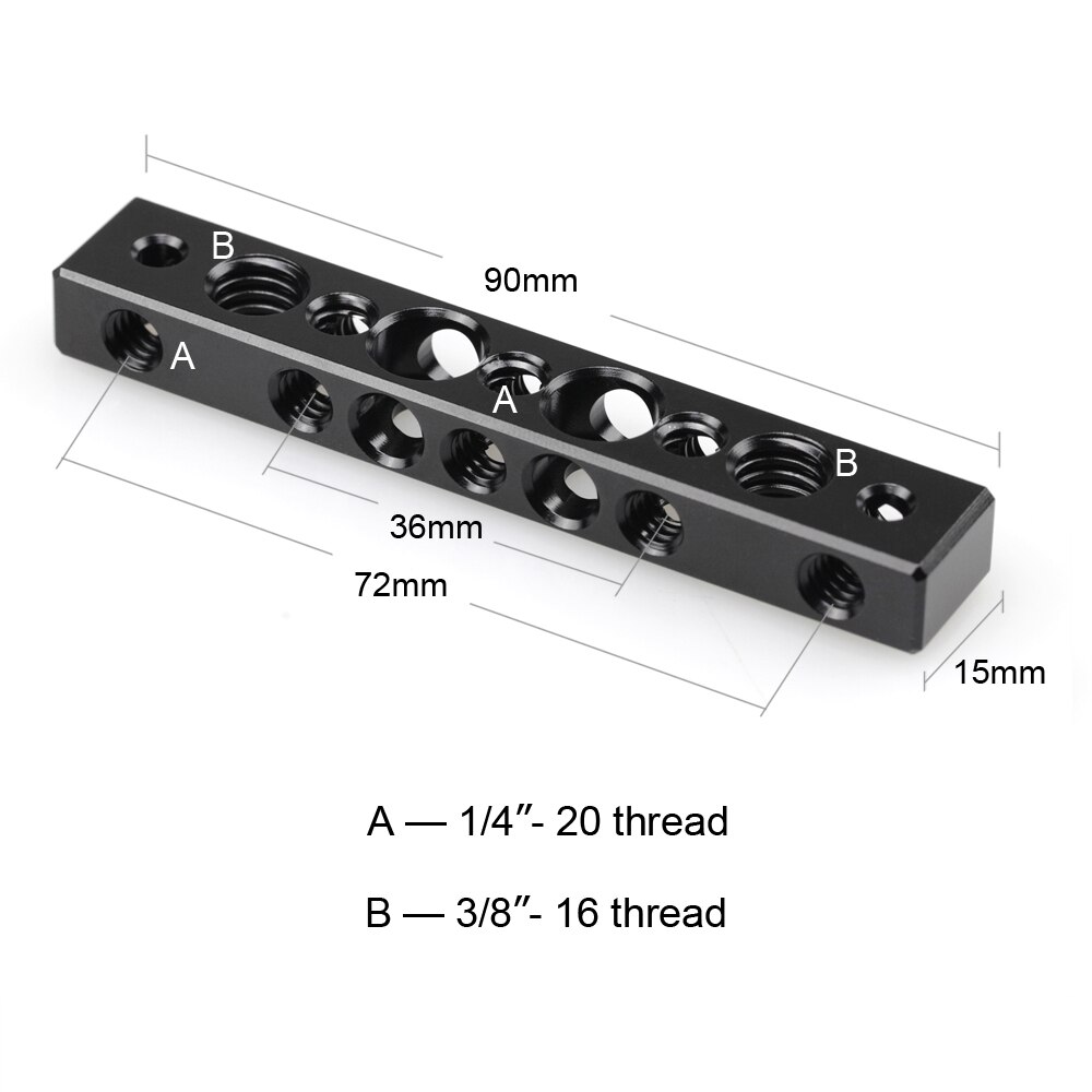 Smallrig Kaas Bar Met 1/4 Inch En 3/8 Inch Schroef Gat Voor Monitor Mount Screen Kaas Plaat Camera Accessoires 1091