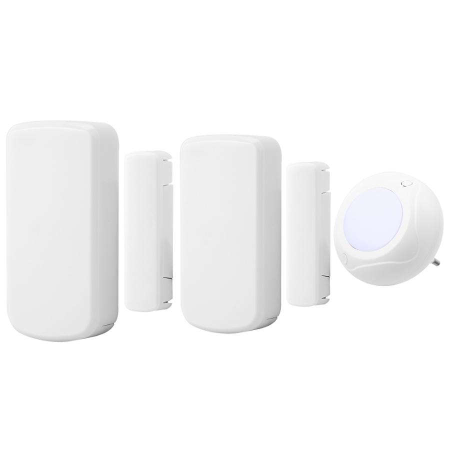 Wireless Security Alarm System 1 Sound Light Siren 2 Door Window Magnetic Sensor (JD11+MC06A)