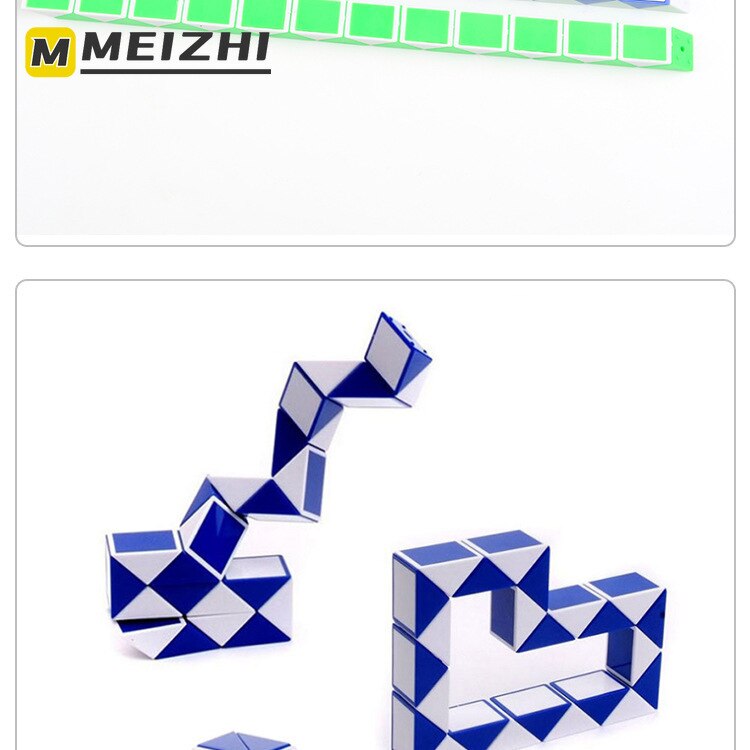 MEIZHI Childrens Puzzle Variety Magic Ruler 24 Segments Small Ruler Intelligence Magic Cube