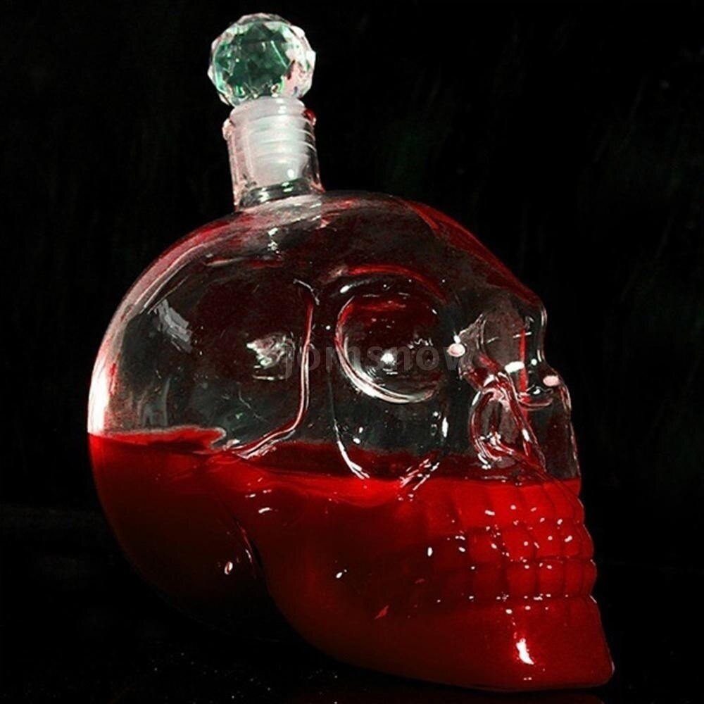 125ML/350ML/550ML/1000ML kreatywny kryształ czaszka kieliszek barek robić serwowania alkoholi jadalnia butelka whisky butelka wina DDC-41