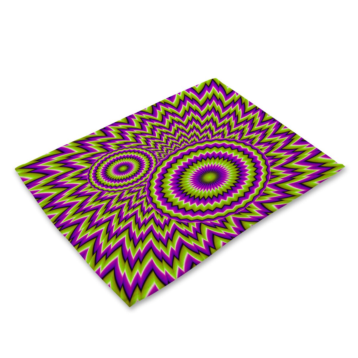 Psykedelisk bordmatte mandala dekkebrikker til spisebord rektangel lin kjøkken dekorasjon tilbehør bord dekkebrikker: Mg0038-5