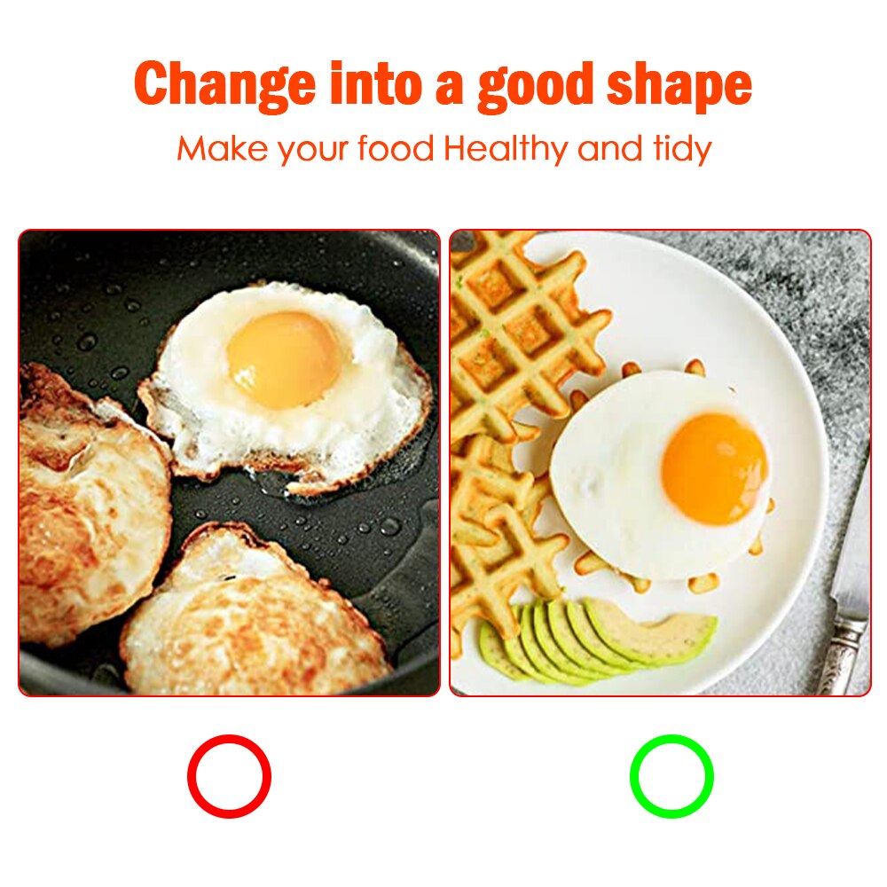 Round Breakfast Mold Tool Cooking Non Stick Circle Shaper Egg Rings For Frying Meat Pie Sandwiches Egg Maker Molds Set