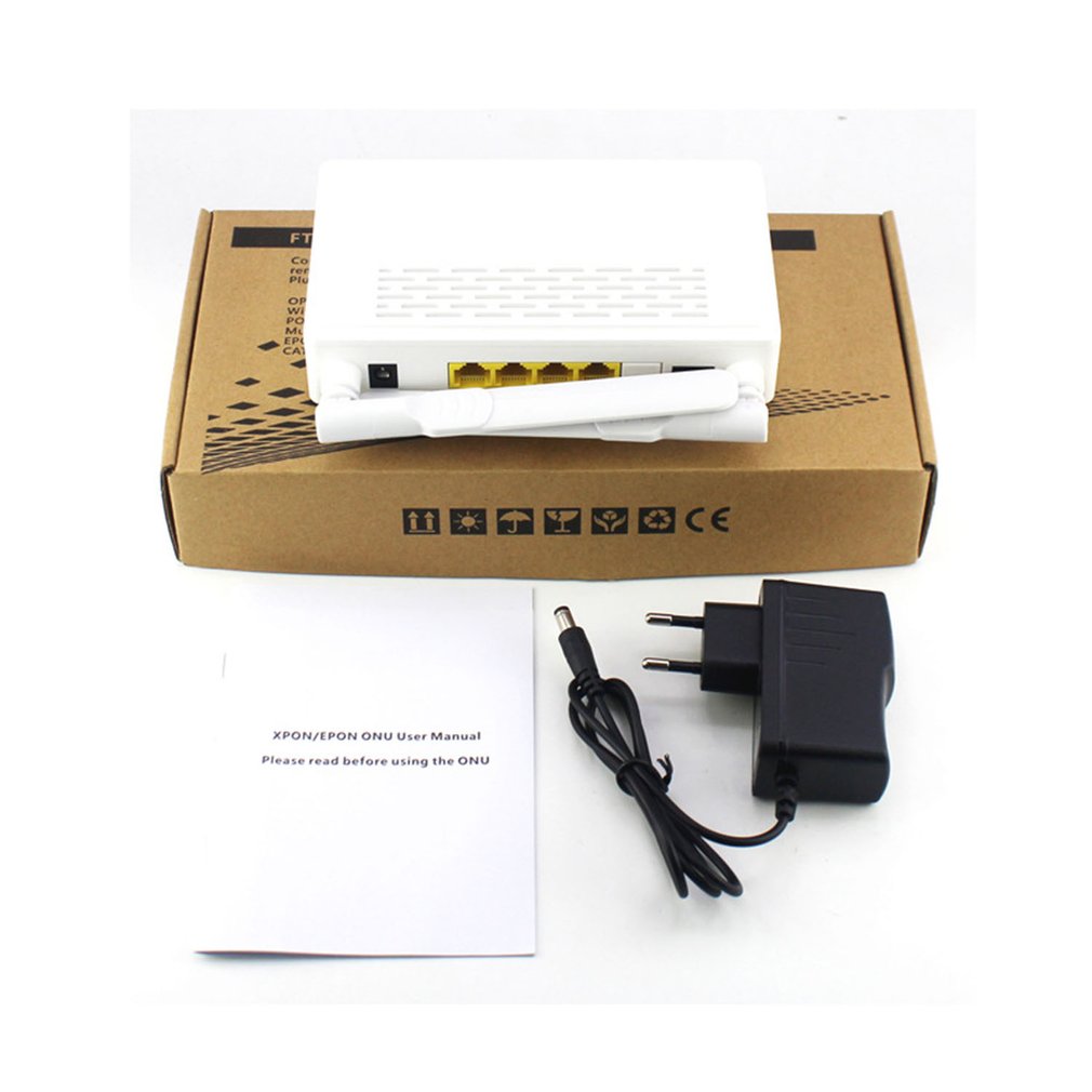 Terminal EPON ONU de cuatro puertos con 1G3F + WIFI + POTS de voz aptos para FTTH Mode Mini fibra óptica Modem Router Firmware