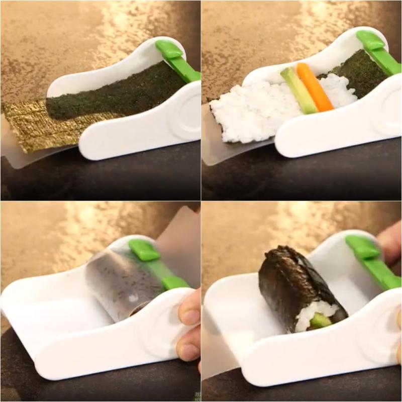 Sushi Roll Maker Diy Rice Roller Mold Perfect Cutter Sushi Making Machine Sushi Vlees Groenten Roller Maker Keuken Gadget