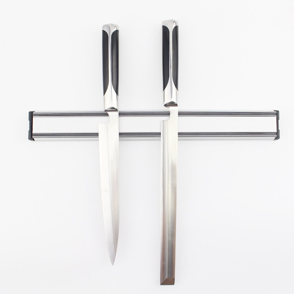 Kniv magnet holder vægbeslag sort abs plast til rustfrit stål metal kniv magnetisk kniv holder køkkenredskaber organizer